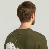 Снимка на G-STAR МЪЖКИ ПУЛОВЕР SPRAYED 89 GR RELAXED R KNITTED SWEATER В ЗЕЛЕНО 4