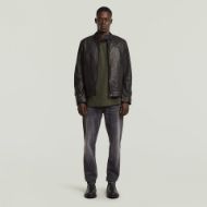 Picture of G-STAR MEN'S BIKER LEATHER JACKET IN BLACK 5