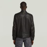 Picture of G-STAR MEN'S BIKER LEATHER JACKET IN BLACK 2