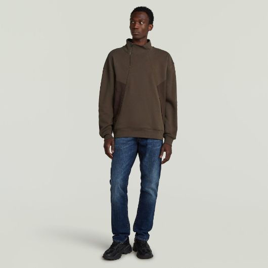 Показвай детайлите за G-STAR МЪЖКИ СУИТШЪРТ FABRIC MIX HALF ZIP В КАФЯВО 3 - FanPoint Снимка на G-STAR МЪЖКИ СУИТШЪРТ FABRIC MIX HALF ZIP В КАФЯВО 3