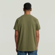 Picture of G-STAR MEN'S FELT LOGO T-SHIRT IN GREEN 2