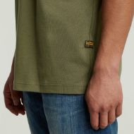 Picture of G-STAR MEN'S FELT LOGO T-SHIRT IN GREEN 4