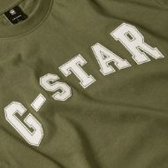 Picture of G-STAR MEN'S FELT LOGO T-SHIRT IN GREEN 7