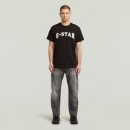 Picture of G-STAR MEN'S FELT LOGO T-SHIRT IN BLACK 5