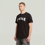 Picture of G-STAR MEN'S FELT LOGO T-SHIRT IN BLACK 3