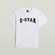 Picture of G-STAR MEN'S FELT LOGO T-SHIRT IN WHITE 6