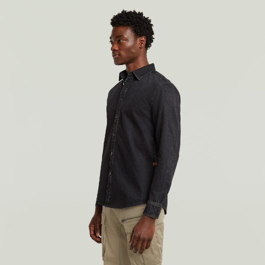 Show details for G-STAR MEN'S CLEAN SLIM SHIRT IN WORN IN OYSTER SHELL 2 - FanPoint Picture of G-STAR MEN'S CLEAN SLIM SHIRT IN WORN IN OYSTER SHELL 2