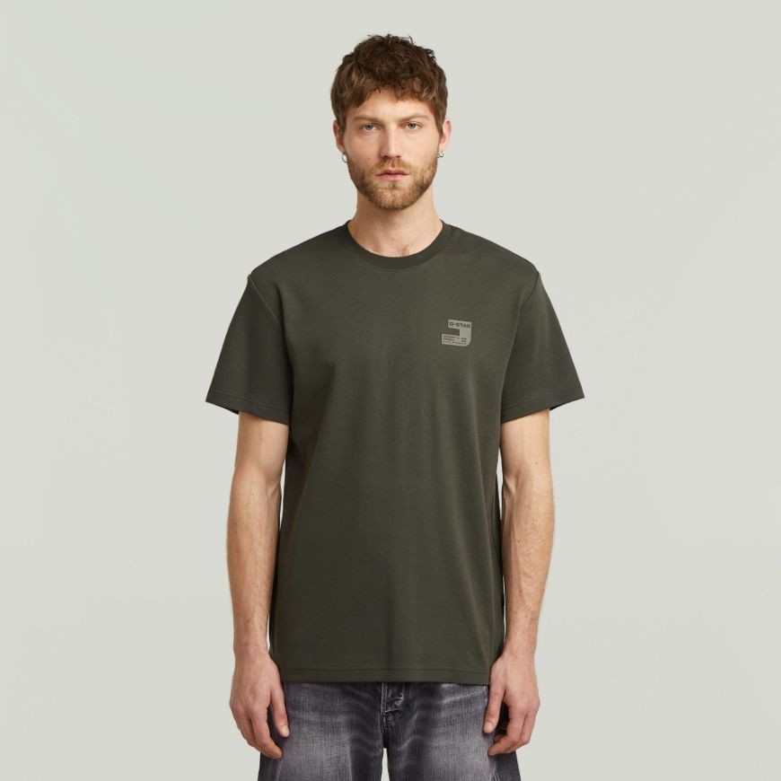 Picture of G-STAR MEN'S CHEST LOGO T-SHIRT IN ASFALT