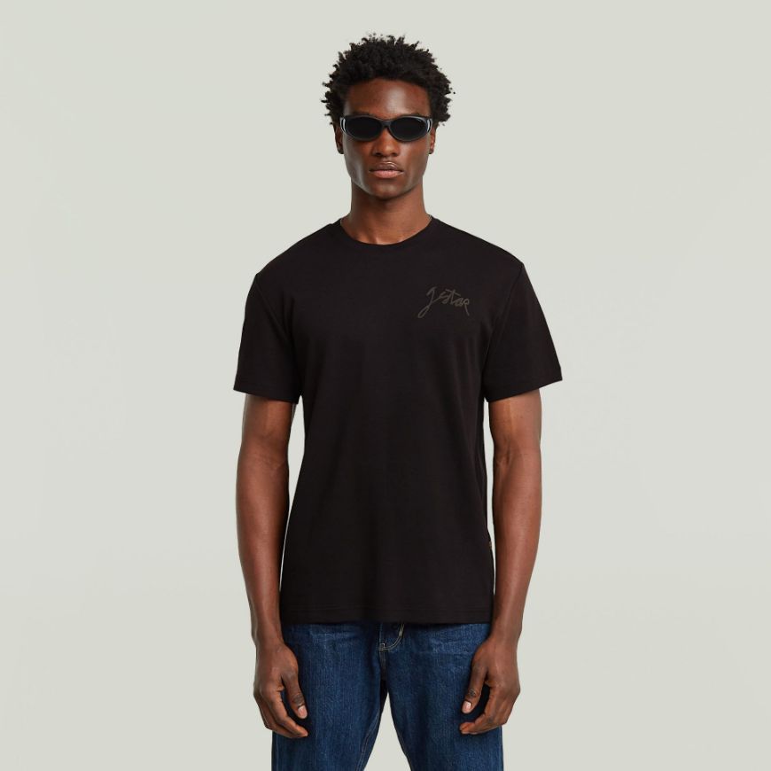 Picture of G-STAR MEN'S SCRIPT T-SHIRT IN BLACK