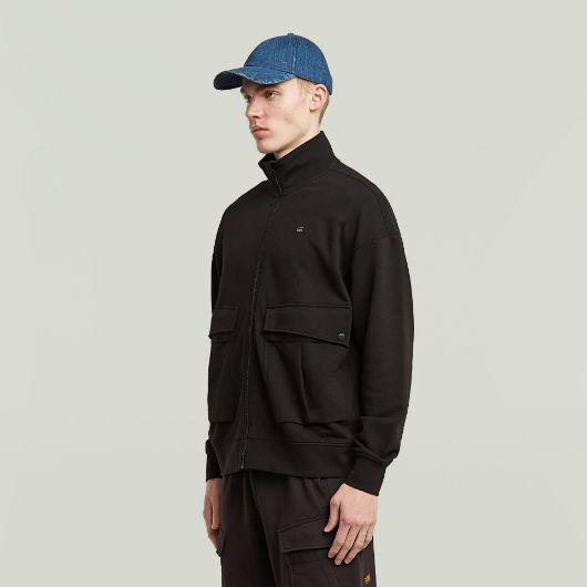 Показвай детайлите за G-STAR МЪЖКИ СУИТШЪРТ ROVIC FULL ZIP LOOSE В ЧЕРНО 2 - FanPoint Снимка на G-STAR МЪЖКИ СУИТШЪРТ ROVIC FULL ZIP LOOSE В ЧЕРНО 2