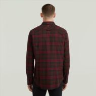 Picture of G-STAR MEN'S BRISTUM 2.0 SLIM SHIRT IN PORT RED TOBY CHECK 2