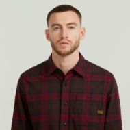 Picture of G-STAR MEN'S BRISTUM 2.0 SLIM SHIRT IN PORT RED TOBY CHECK 3