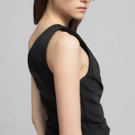 Picture of REPLAY WOMEN'S ONE-SHOULDER TOP WITH SASH BELT IN BLACK 4