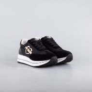 Picture of LOVE MOSCHINO WOMEN'S DAILY RUNNING SNEAKERS IN BLACK LEATHER 2