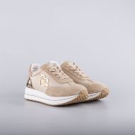 Picture of LOVE MOSCHINO WOMEN'S DAILY RUNNING SNEAKERS IN BEIGE LEATHER 2