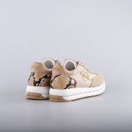 Picture of LOVE MOSCHINO WOMEN'S DAILY RUNNING SNEAKERS IN BEIGE LEATHER 3