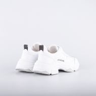 Picture of LOVE MOSCHINO WOMEN'S STARDUST SNEAKERS IN WHITE LEATHER 3
