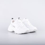 Picture of LOVE MOSCHINO WOMEN'S STARDUST SNEAKERS IN WHITE LEATHER 2