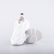 Picture of LOVE MOSCHINO WOMEN'S STARDUST SNEAKERS IN WHITE LEATHER 4