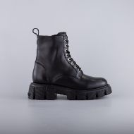 Picture of LOVE MOSCHINO WOMEN'S BOOTS IN BLACK LEATHER 1