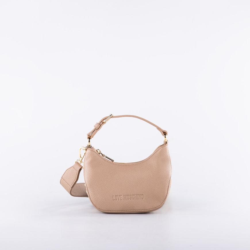 Picture of LOVE MOSCHINO WOMEN'S GIANT LOGO SMALL HOBO BAG IN BEIGE