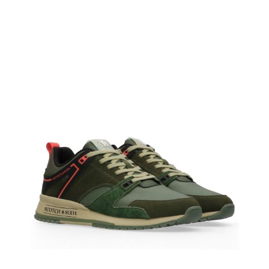 Show details for SCOTCH&SODA MEN'S VIVEX LEATHER SNEAKERS IN GREEN 2 - FanPoint Picture of SCOTCH&SODA MEN'S VIVEX LEATHER SNEAKERS IN GREEN 2