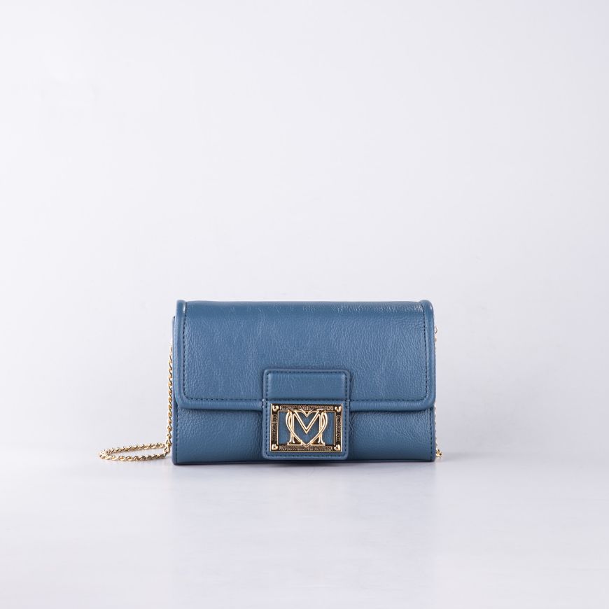 Снимка на LOVE MOSCHINO ДАМСКА ЧАНТА С ВЕРИГА В СИНЬО