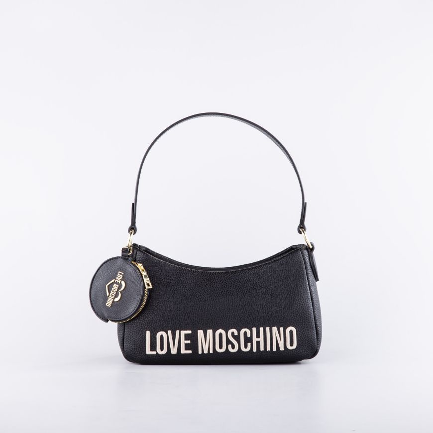 Снимка на LOVE MOSCHINO ДАМСКА ЧАНТА ПРЕЗ РАМО С АКСЕСОАР В ЧЕРНО
