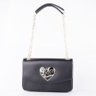 Picture of LOVE MOSCHINO WOMEN'S LOVE HEART SHOULDER BAG IN BLACK 1