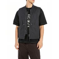 Picture of REPLAY MEN'S INC CARTMAN RIPSTOP VEST IN BLACK 1