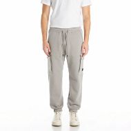 Picture of REPLAY MEN'S TECHNICAL FLEECE CARGO JOGGER IN SILVER 1