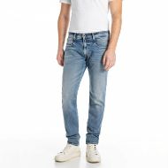 Picture of REPLAY MEN'S ANBASS SLIM-FIT JEANS 11 OZ DEEP BLUE COMFORT DENIM IN LIGHT BLUE 1