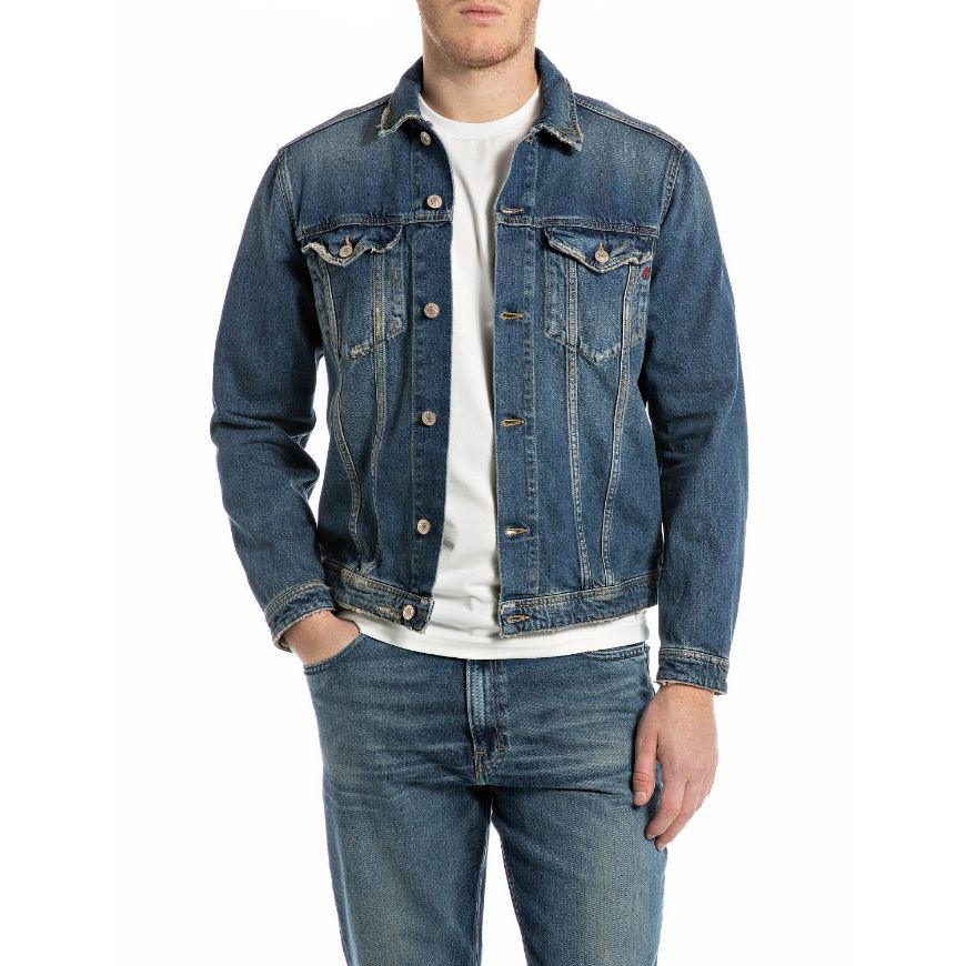 Снимка на REPLAY МЪЖКО ЯКЕ REGULAR-FIT DENIM JACKET В СИНЬО