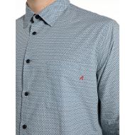 Picture of REPLAY MEN'S REGULAR-FIT PRINTED POPLIN SHIRT IN LIGHT BLUE 4