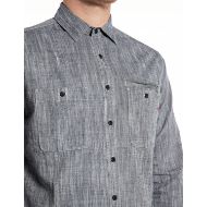 Picture of REPLAY MEN'S RELAXED-FIT SLUB COTTON CHAMBRAY SHIRT IN LIGHT INDIGO 5