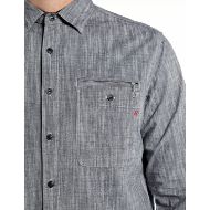 Picture of REPLAY MEN'S RELAXED-FIT SLUB COTTON CHAMBRAY SHIRT IN LIGHT INDIGO 4