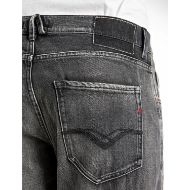 Picture of REPLAY MEN'S MICKYM SLIM-FIT JEANS 11 OZ WHITE WEFT BLACK COMFORT DENIM IN DARK GREY 8
