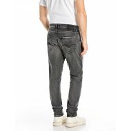 Picture of REPLAY MEN'S MICKYM SLIM-FIT JEANS 11 OZ WHITE WEFT BLACK COMFORT DENIM IN DARK GREY 3