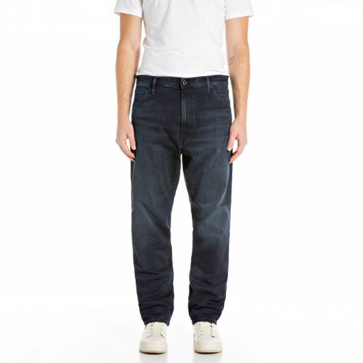 Показвай детайлите за REPLAY МЪЖКИ WAINE TAPERED-FIT ДЕНИМ 10.5 OZ BLUE BLACK STRETCH DENIM В ТЪМНОСИНЬО 1 - FanPoint Снимка на REPLAY МЪЖКИ WAINE TAPERED-FIT ДЕНИМ 10.5 OZ BLUE BLACK STRETCH DENIM В ТЪМНОСИНЬО 1