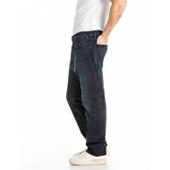 Picture of REPLAY MEN'S WAINE TAPERED-FIT JEANS 10.5 OZ BLUE BLACK STRETCH DENIM IN DARK BLUE 4