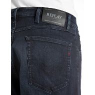 Picture of REPLAY MEN'S WAINE TAPERED-FIT JEANS 10.5 OZ BLUE BLACK STRETCH DENIM IN DARK BLUE 8