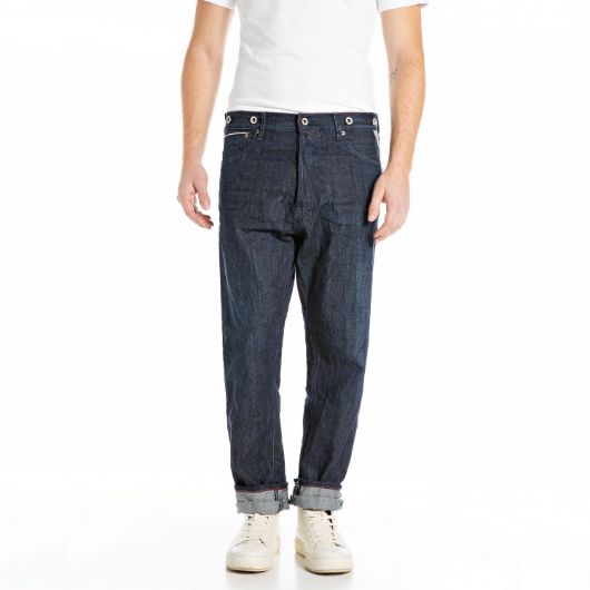 Показвай детайлите за REPLAY МЪЖКИ LUIYS TAPERED-FIT ДЕНИМ 13 OZ SELVEDGE INDIGO COTTON DENIM В ТЪМНОСИНЬО 1 - FanPoint Снимка на REPLAY МЪЖКИ LUIYS TAPERED-FIT ДЕНИМ 13 OZ SELVEDGE INDIGO COTTON DENIM В ТЪМНОСИНЬО 1