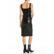 Picture of REPLAY WOMEN'S SKINNY-FIT COATED RIBBED DRESS IN BLACK 2