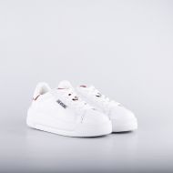 Picture of LOVE MOSCHINO WOMEN'S ECLIPSE SNEAKERS IN WHITE LEATHER 2