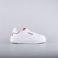 Picture of LOVE MOSCHINO WOMEN'S ECLIPSE SNEAKERS IN WHITE LEATHER 1