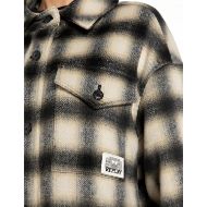 Picture of REPLAY WOMEN'S CHEQUERED WOOL-BLEND JACKET IN BLACK/SAND/WINTER WHITE 5