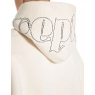 Picture of REPLAY WOMEN'S OVERSIZED SWEATSHIRT WITH PRINTED HOOD IN WINTER WHITE 3