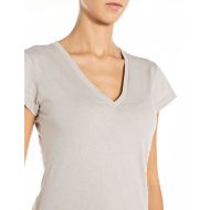 Picture of REPLAY WOMEN'S SKINNY-FIT V-NECK COTTON T-SHIRT IN ICE 4