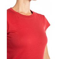 Picture of REPLAY WOMEN'S SKINNY-FIT T-SHIRT WITH EMBROIDERY IN WINE RED 4