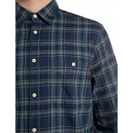 Picture of REPLAY MEN'S CHECKED COTTON SHIRT IN BLUE AND GREY 5